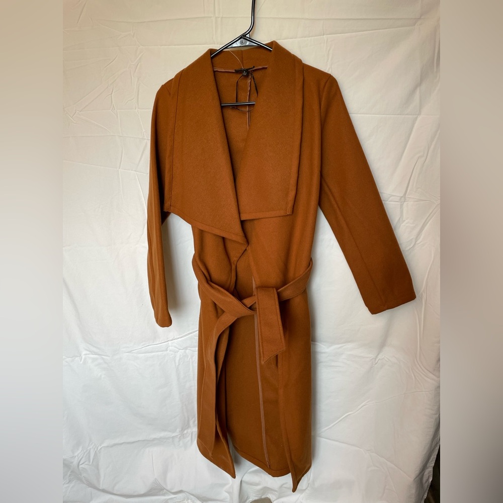 Stylish Brown Belted Coat